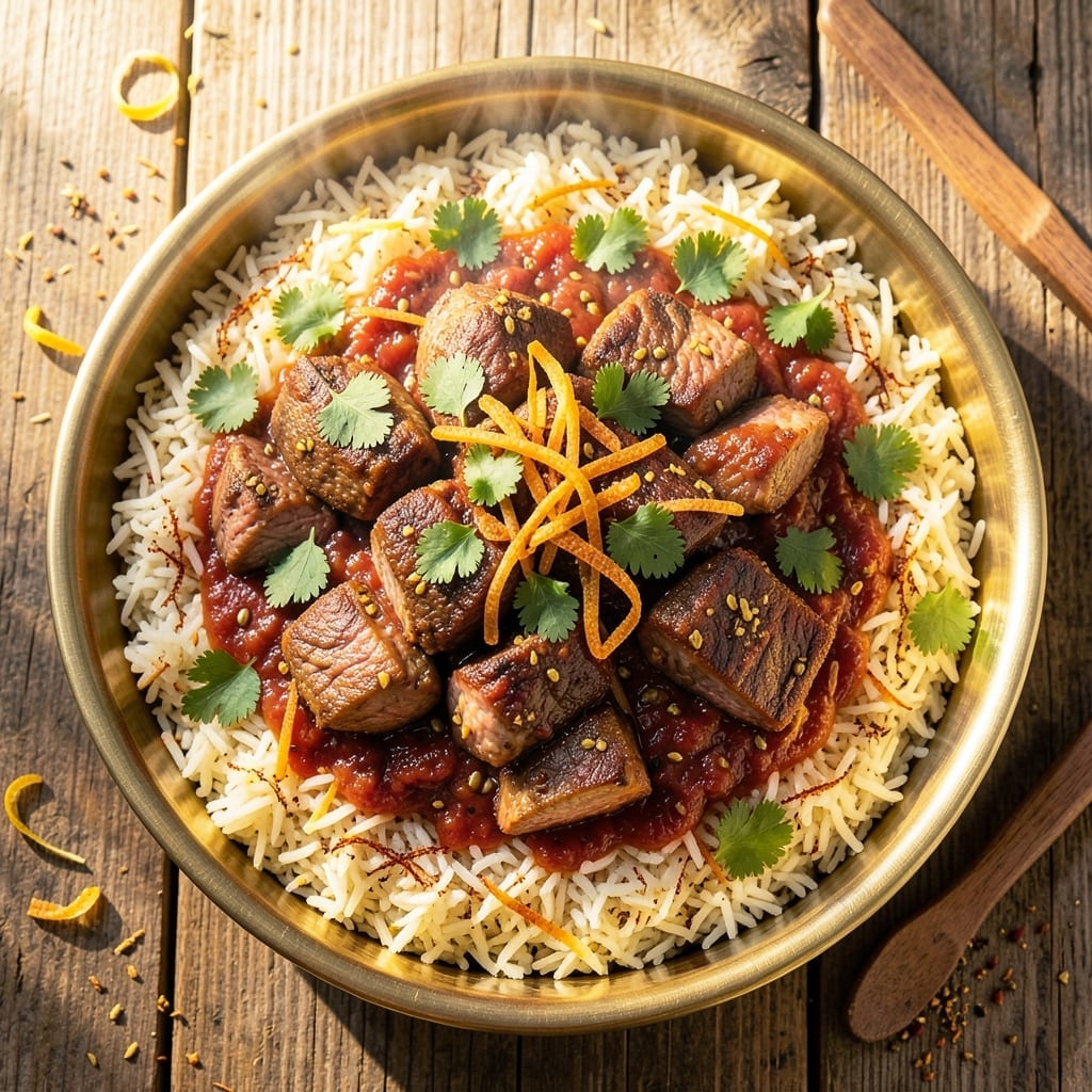 1 Kg Beef Biryani Recipe: Fragrant Basmati and Spiced Meat in One Pot