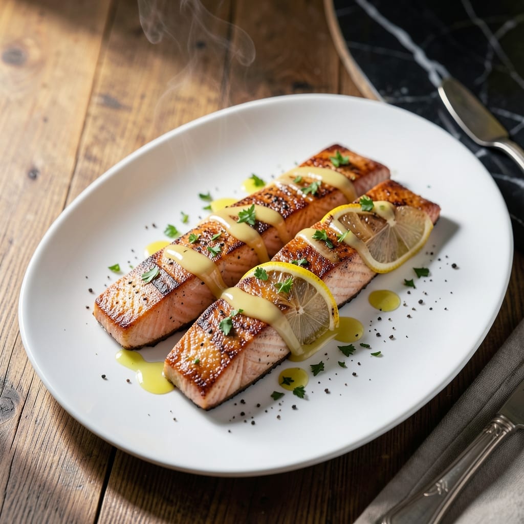 Ruth Chris Salmon Recipe: Butter-Basted Filet With Garlicky Crust