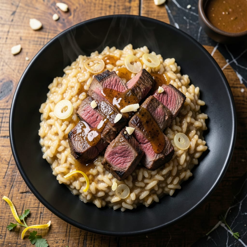 Steak Risotto Recipe: Luxuriously Creamy With Tender Beef Bites Steak Risotto Recipe: Luxuriously Creamy With Tender Beef Bites