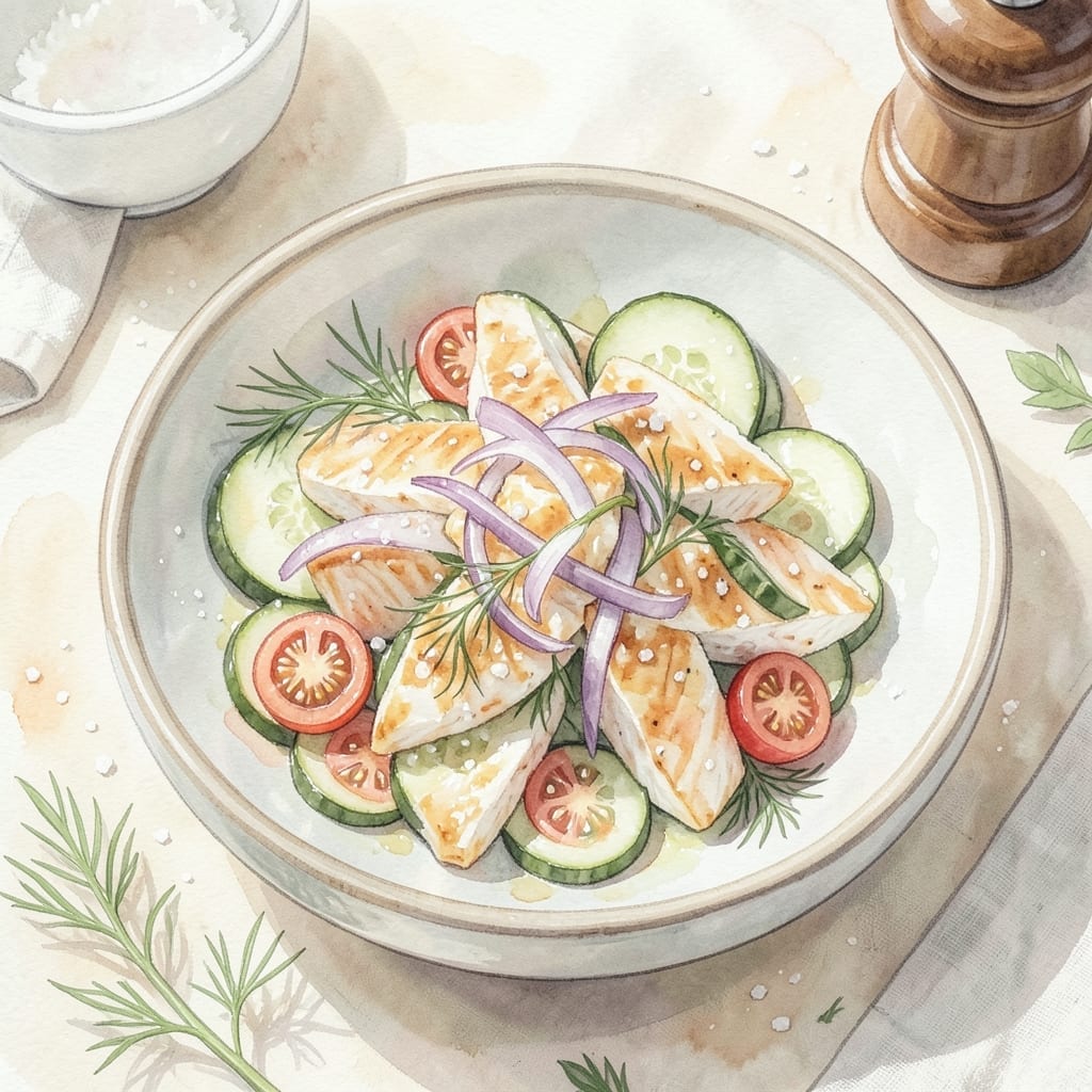 Recipe for White Fish Salad: Light and Zesty Mediterranean Freshness