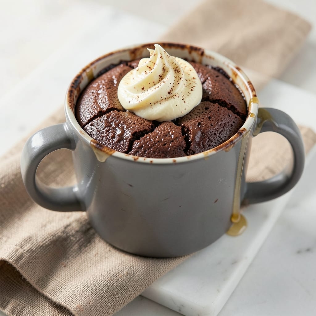 3-Ingredient Microwave Mug Cake Recipe: Warm Fondant Crown in 60 Seconds