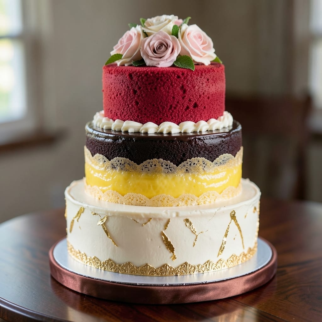 4 Tier Wedding Cake Recipe: Fondant-Bridged Stability in One Tin