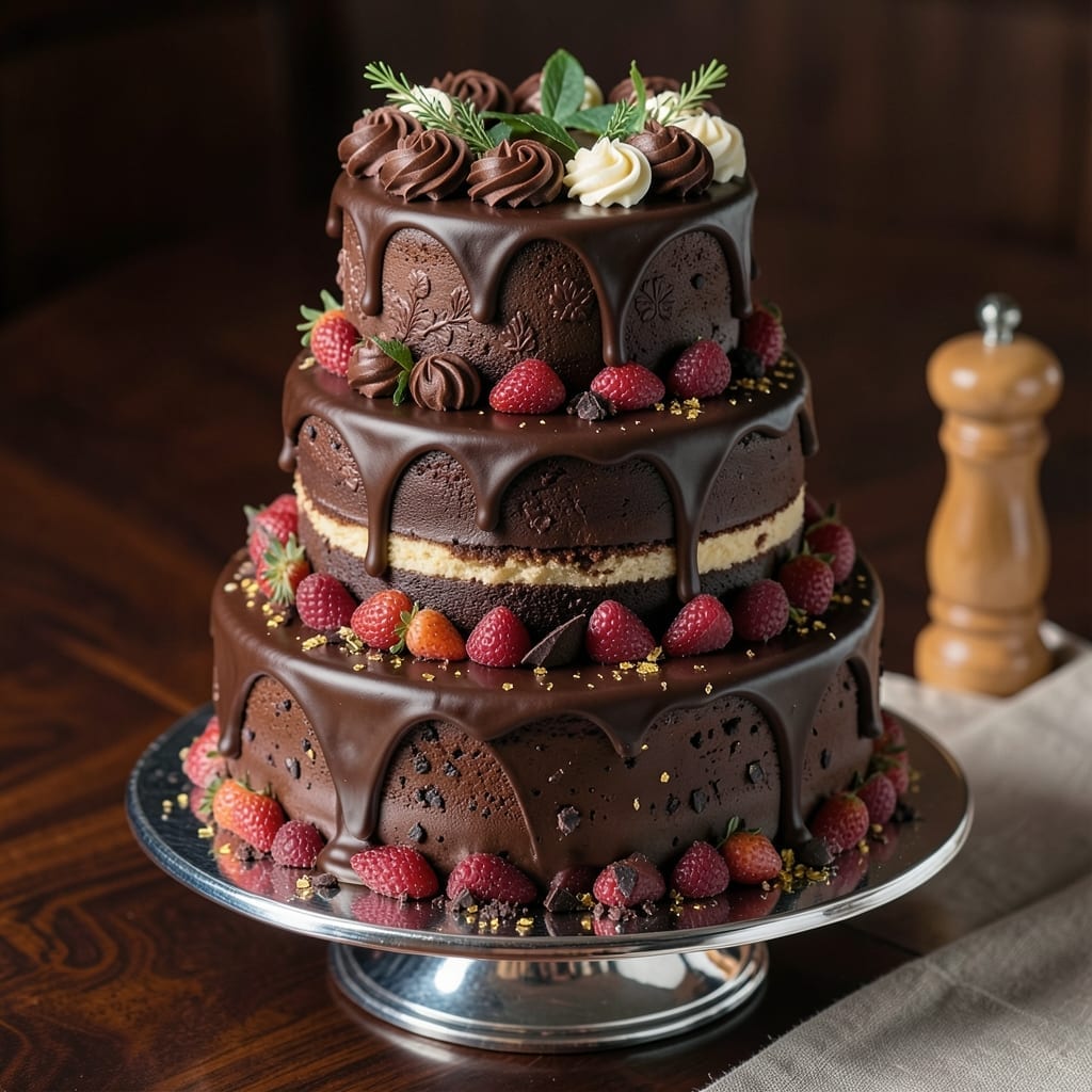 3 Tier Chocolate Wedding Cake Recipe: Fondant-Bridged Grandeur With Perfect Stability