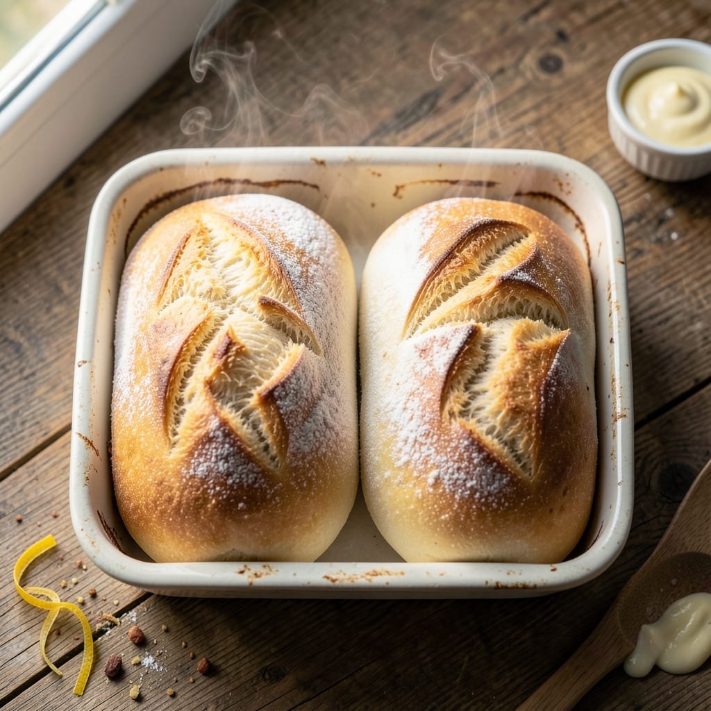 2 Loaf White Bread Recipe: Artisan Crust and Airy Crumb in 24 Hours