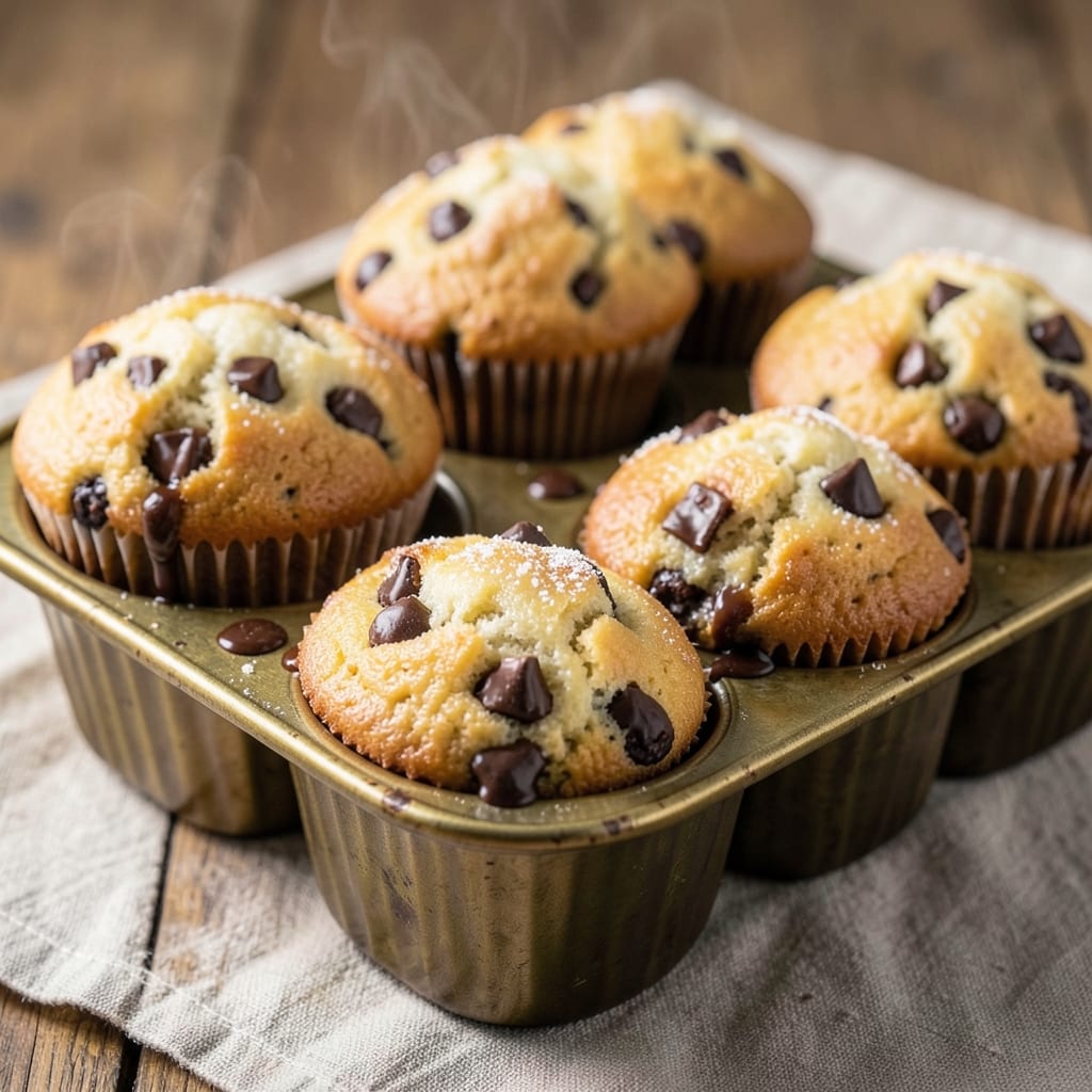 12 Chocolate Chip Muffins Recipe: Double Batch With Gooey Centers