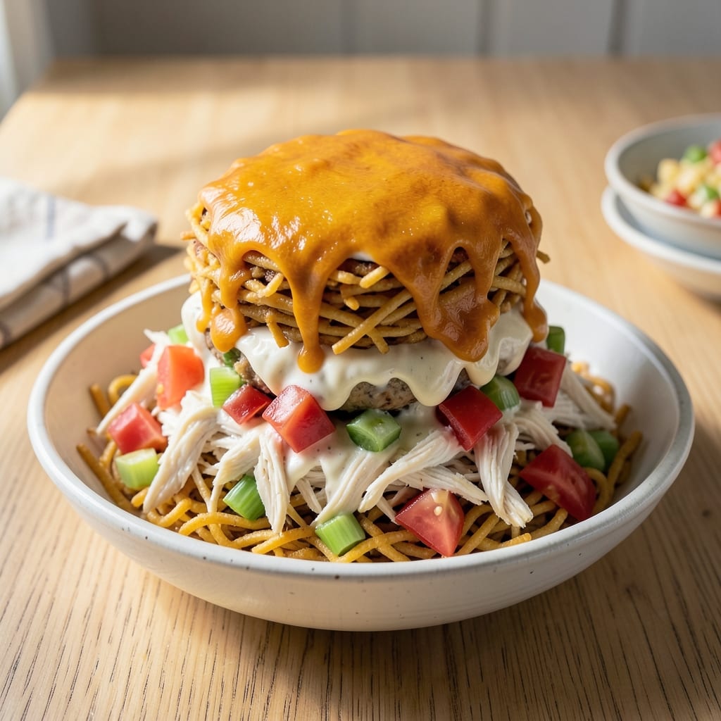 Amish Haystack Recipe: Layered Comfort With Crunchy Noodles Amish Haystack Recipe: Layered Comfort With Crunchy Noodles