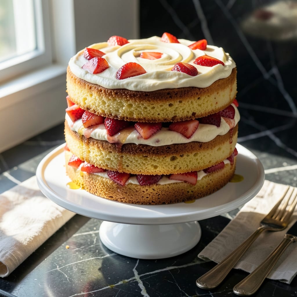 Edgars Strawberry Cake Recipe: Layered Moistness with Fresh Berries