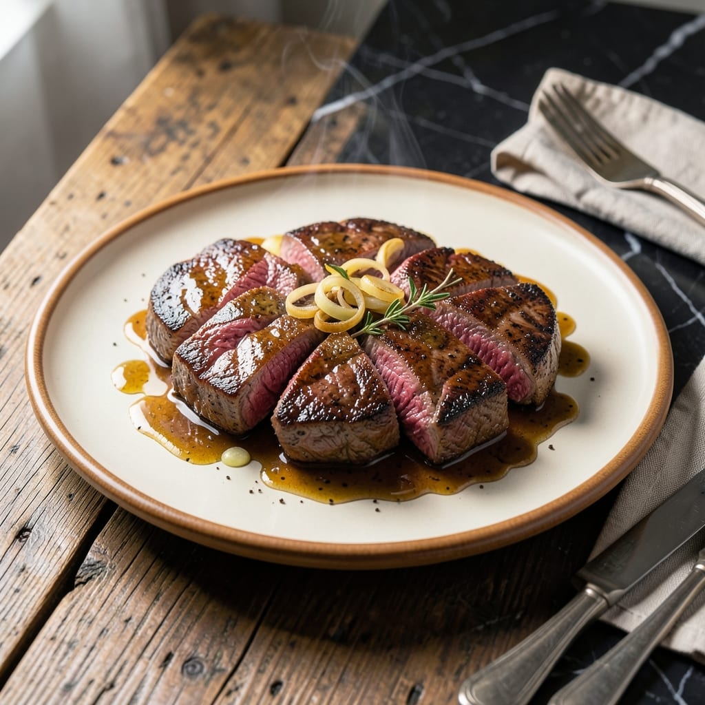 Sirloin Medallions Recipe: Tender and Juicy With a Red Wine Pan Sauce