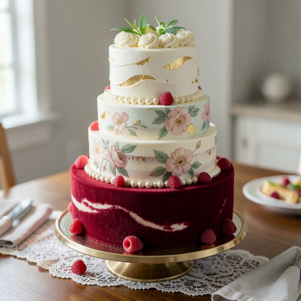 3 Tier Red Velvet Wedding Cake Recipe: Fondant-Bridged Grace With Velvet Moisture 3 Tier Red Velvet Wedding Cake Recipe: Fondant-Bridged Grace With Velvet Moisture
