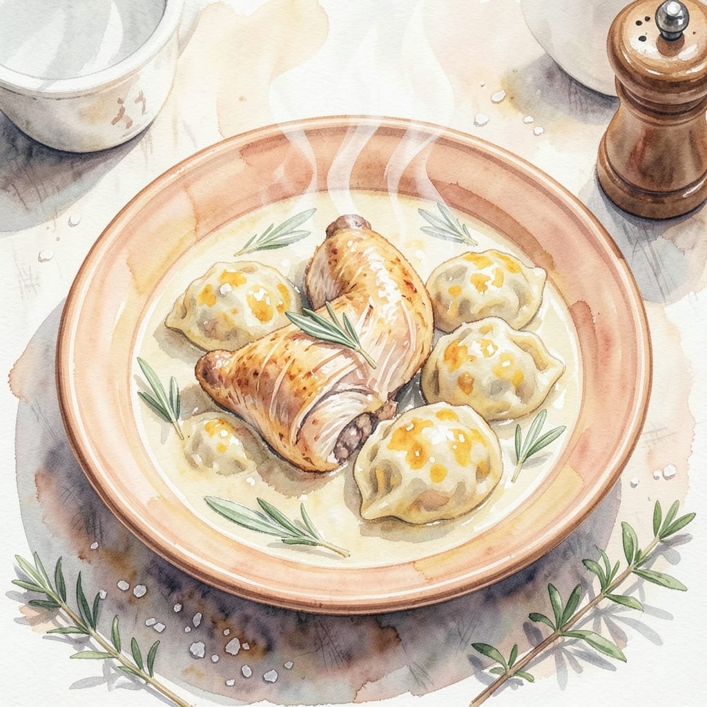 Chicken and Dumplings Recipe Without Baking Powder: Fluffy Pillows in Homestyle Broth
