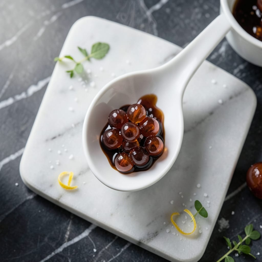 Balsamic Pearl Recipe: Glossy Spheres of Tangy Elegance