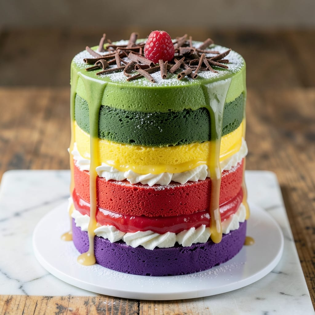 4 Layer Rainbow Cake Recipe: Vibrant Colors and Fluffy Layers in One Tin