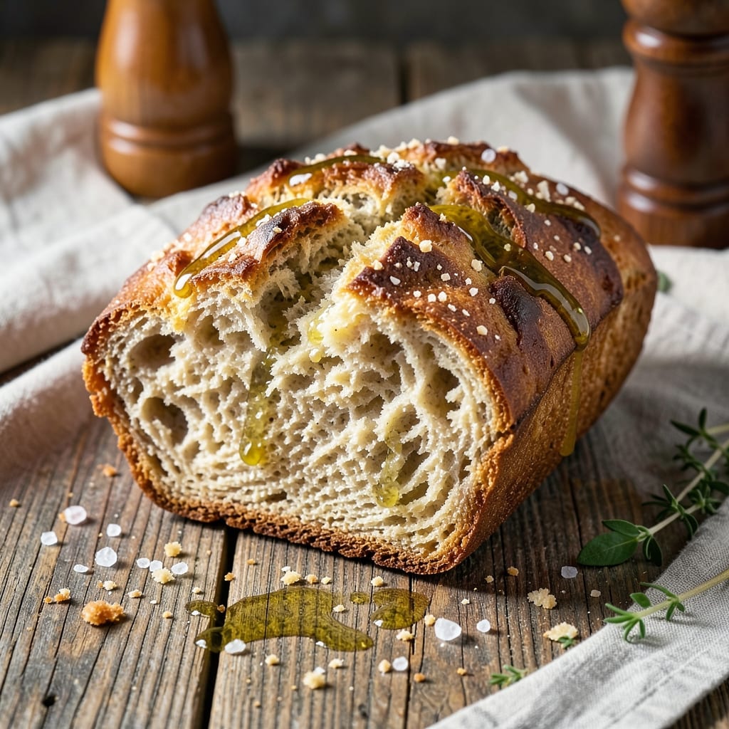 4 Ingredient Gluten Free Bread Recipe with Yeast and Oil: No-Knead Rise to Artisan Crust