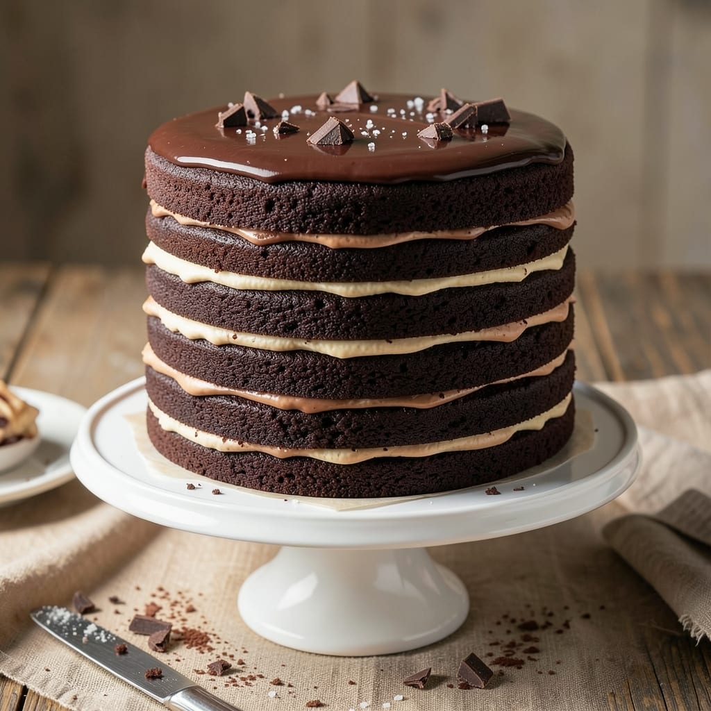 20 Layer Chocolate Cake Recipe: Fondant-Bridged Grandeur in One Tin