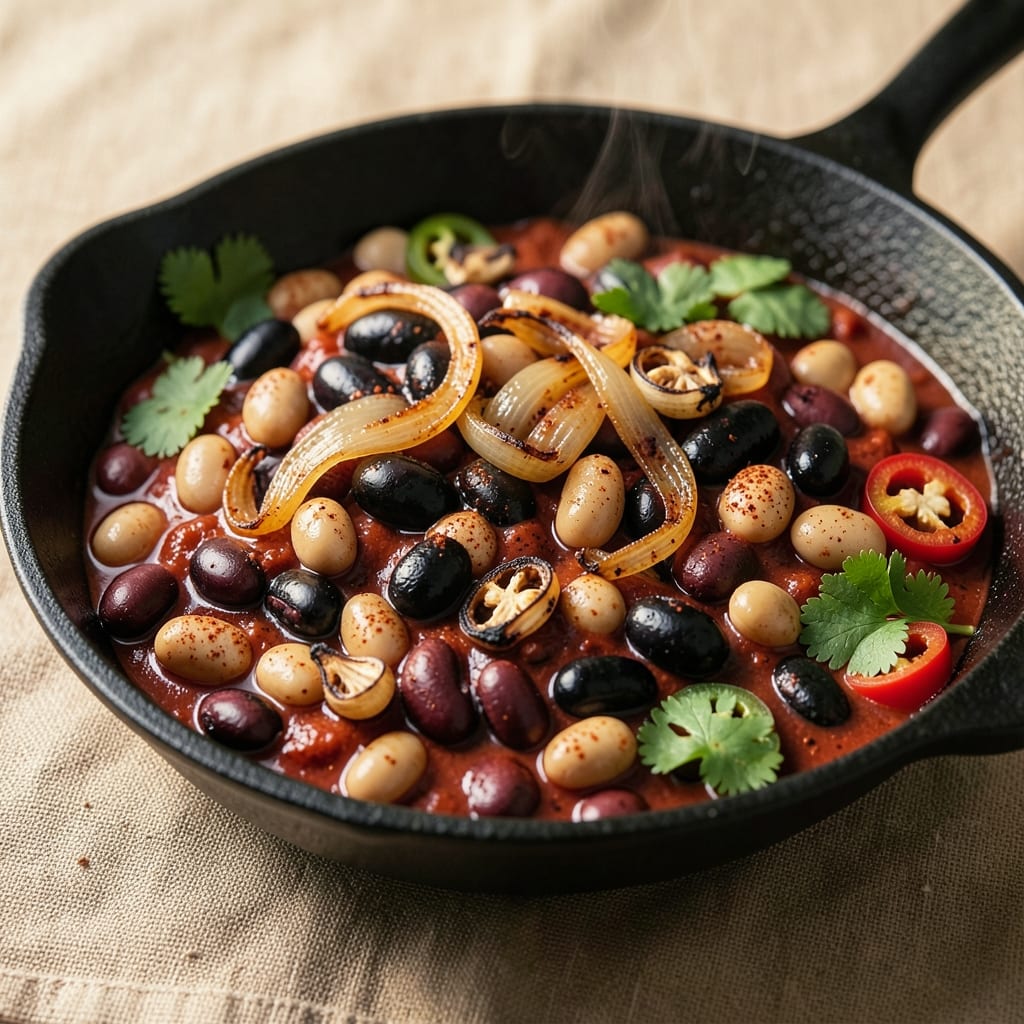 3 Bean Vegetarian Chilli Recipe: Hearty Spice-Packed One-Pot Wonder