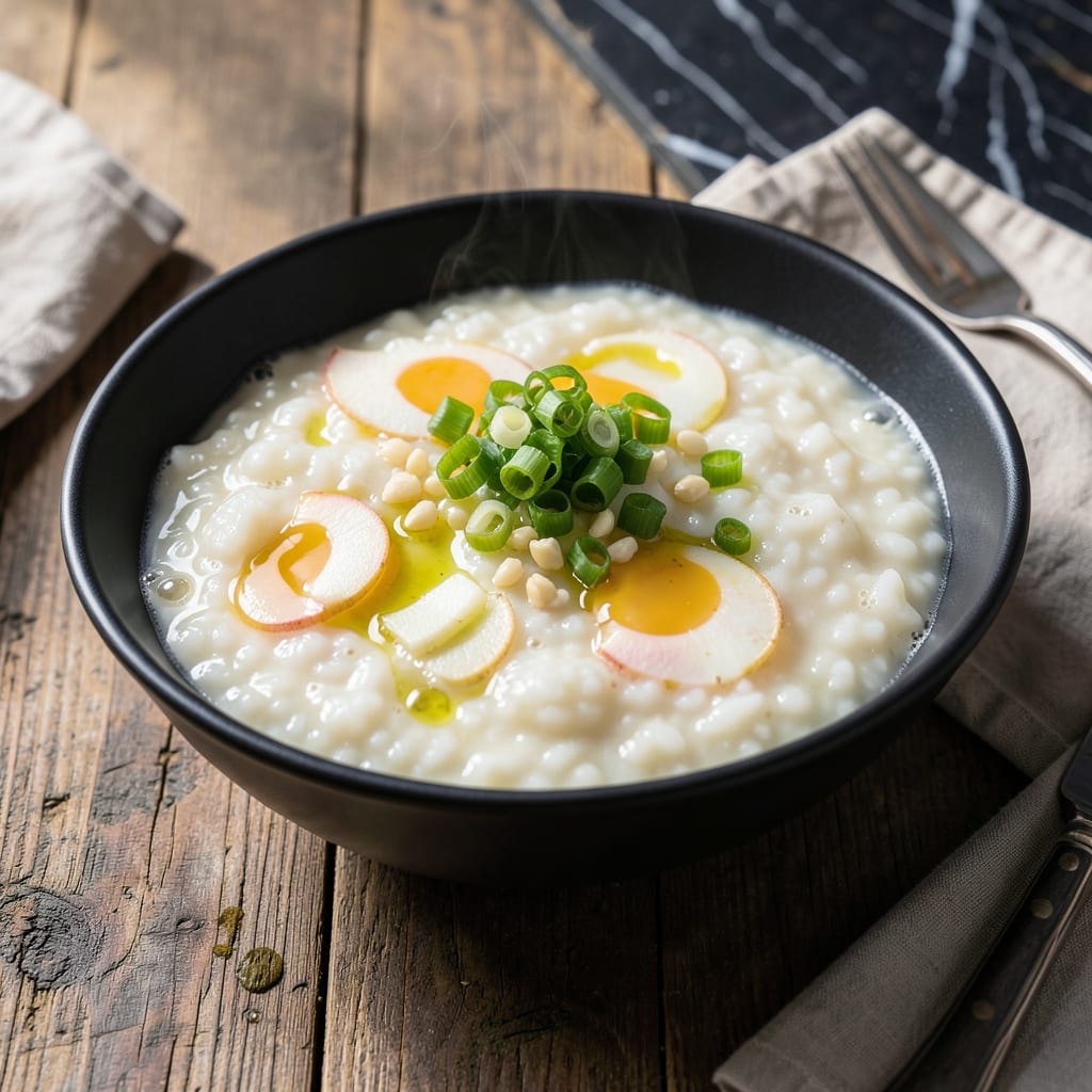 Egg Congee Recipe: Silky Rice Porridge With Runny Yolks