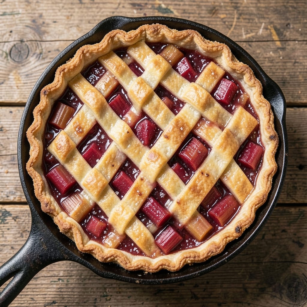 10-Inch Rhubarb Pie Recipe: Tart Zing and Buttery Flaky Crust