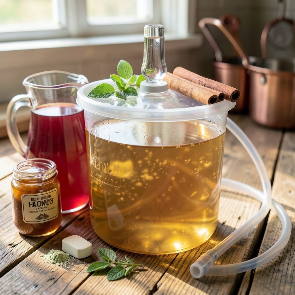 5-Gallon Apple Mead Recipe: Fermented Honeyed Apple Elixir with Bold Depth