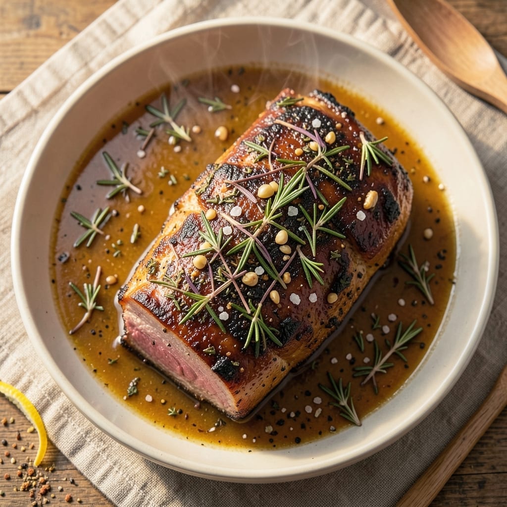 4-Pound Pork Loin Recipe: Herb-Crusted Roast With Juicy Center Heat
