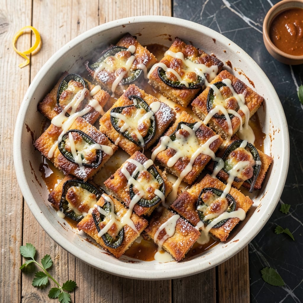 Chile Relleno Squares Recipe: Cheesy Bites With Roasted Pepper Flavor