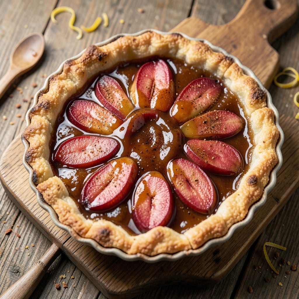 4-Ingredient Caramel Apple Pie Recipe: Crisp Crust, Gooey Filling in One Tin