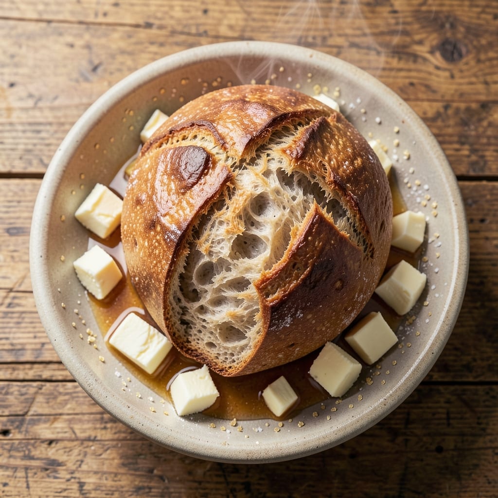 1 Pound Loaf of Bread Recipe: Crusty Crumb With Minimal Knead Effort