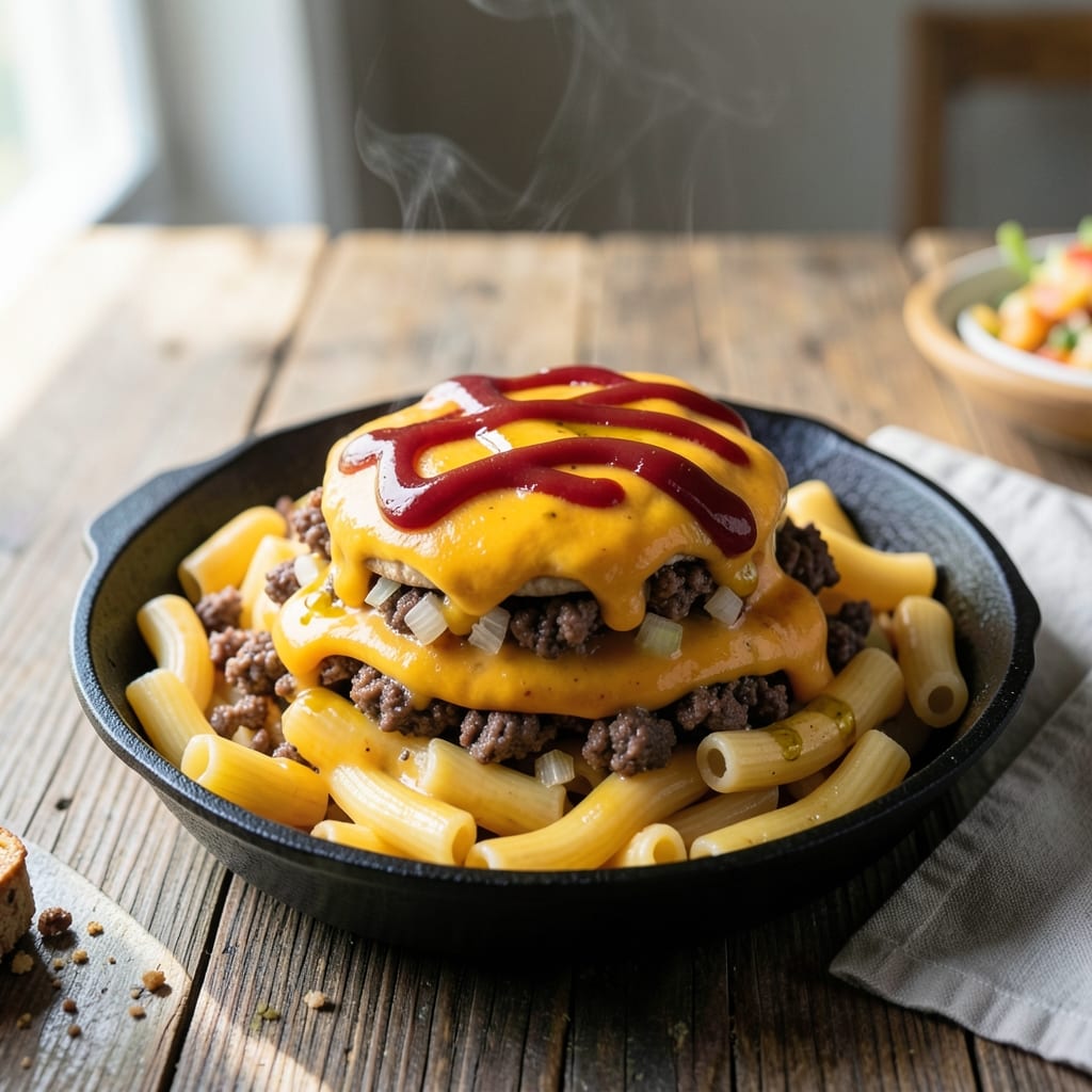 Velveeta Cheeseburger Mac Recipe: One-Pot Beefy Indulgence