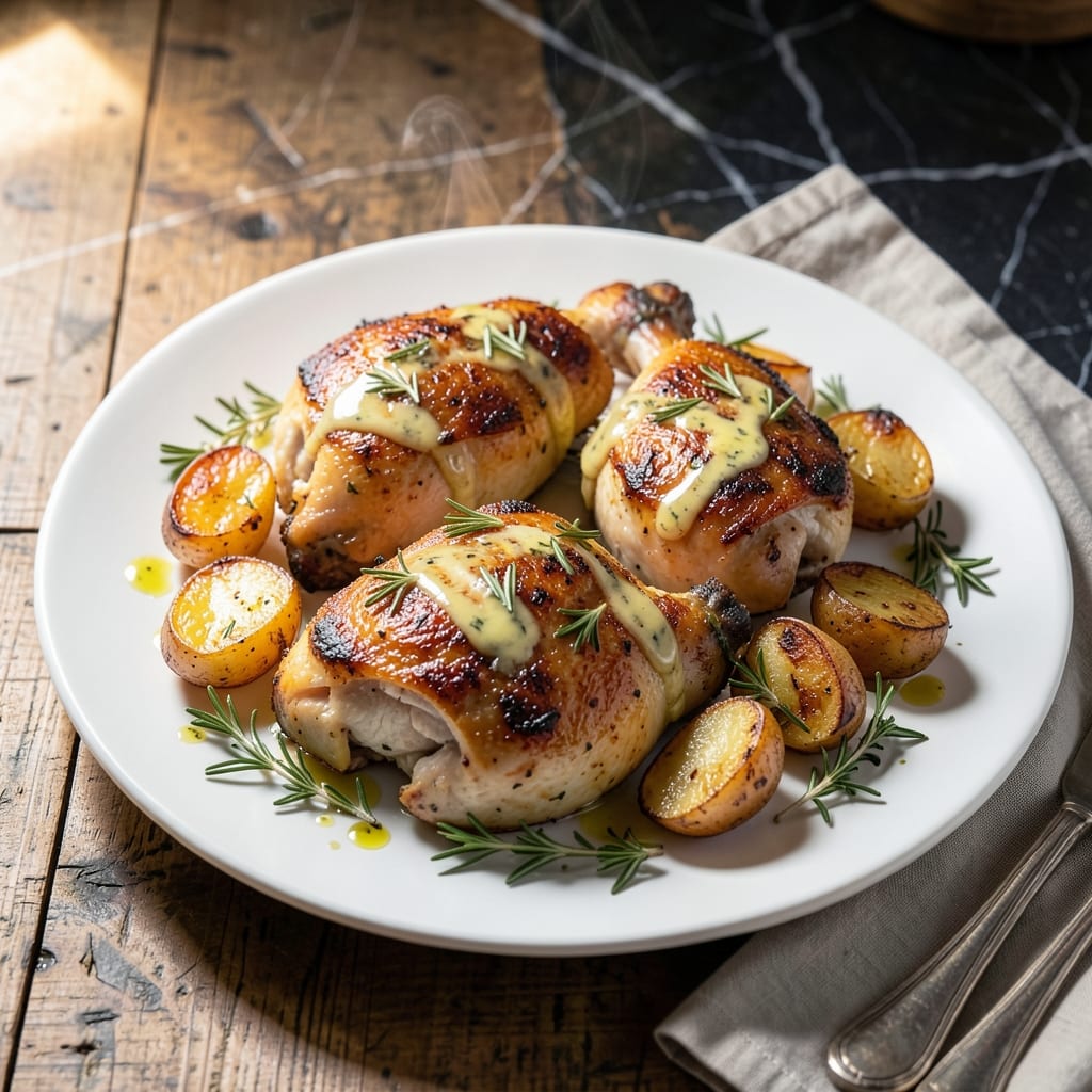 Roasted Chicken Breast and Potatoes Recipe: Crispy Skin and Buttery Spuds in One Pan