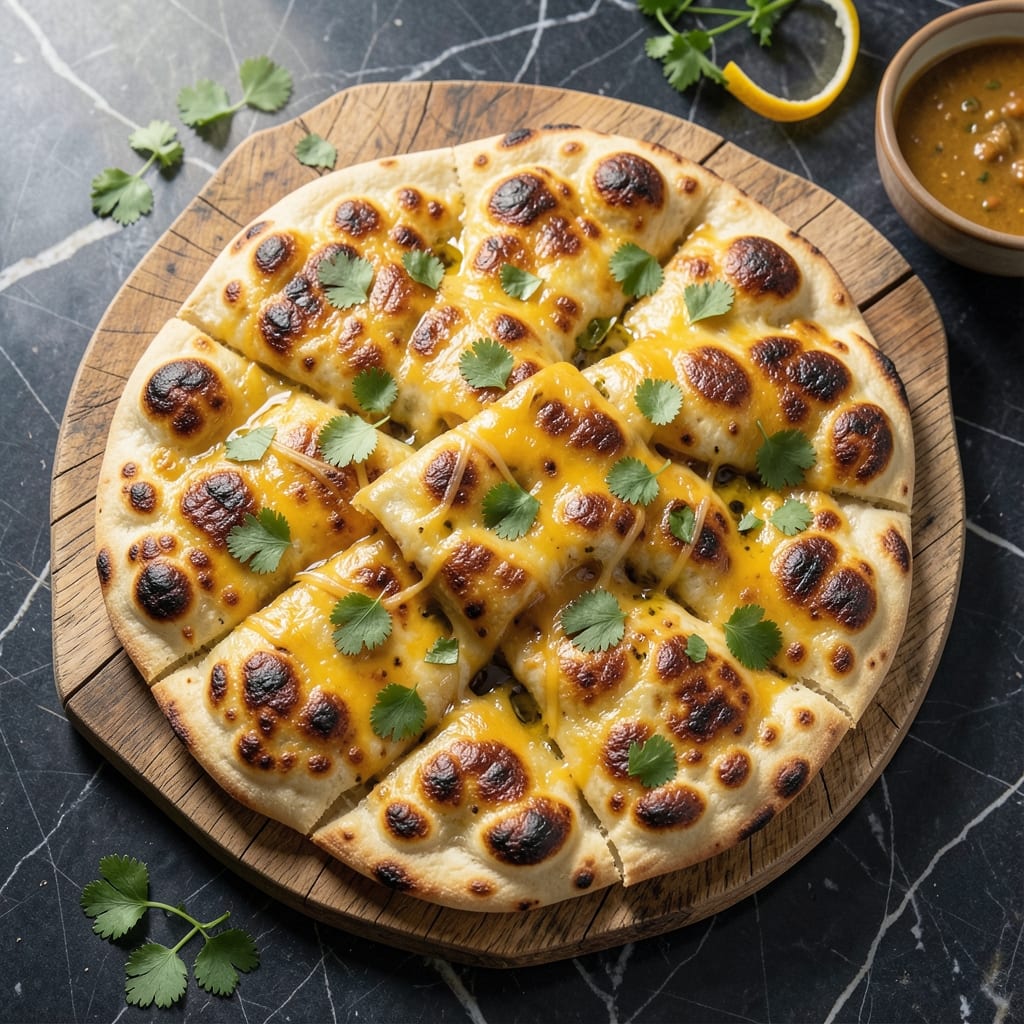 Cheesy Naan Bread Recipe: Pillowy Soft With Garlic Butter Swirls