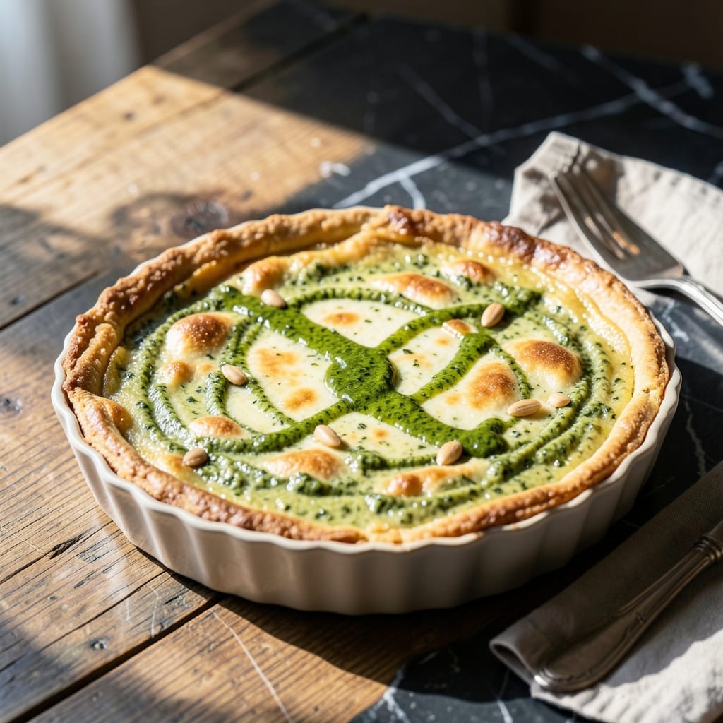 Pesto Quiche Recipe: Savory Herb Crust and Creamy Filling