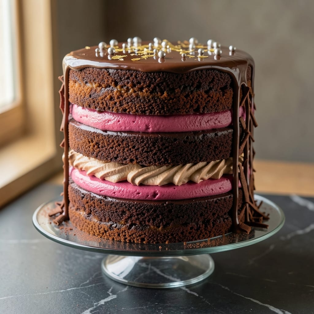 5 Layer Chocolate Cake Recipe: Fondant-Bridged Grandeur in One Tin