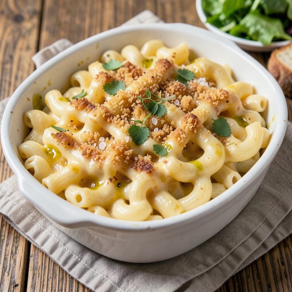 4-Ingredient Mac and Cheese Recipe: Ultra-Creamy with Crispy Breadcrumb Top