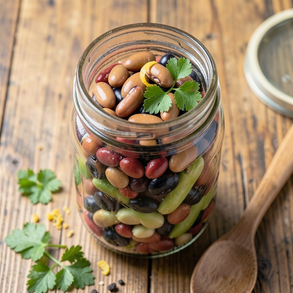 5 Bean Salad Canning Recipe: Preserved Flavor Bursts in Glass Jars