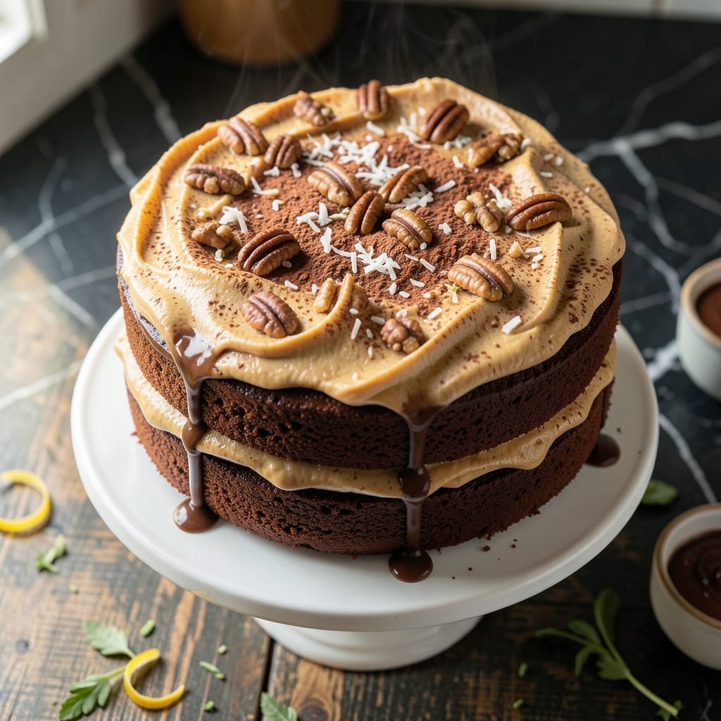 Original German Chocolate Cake Recipe 1957: Vintage Coconut-Pecan Frosted Classic