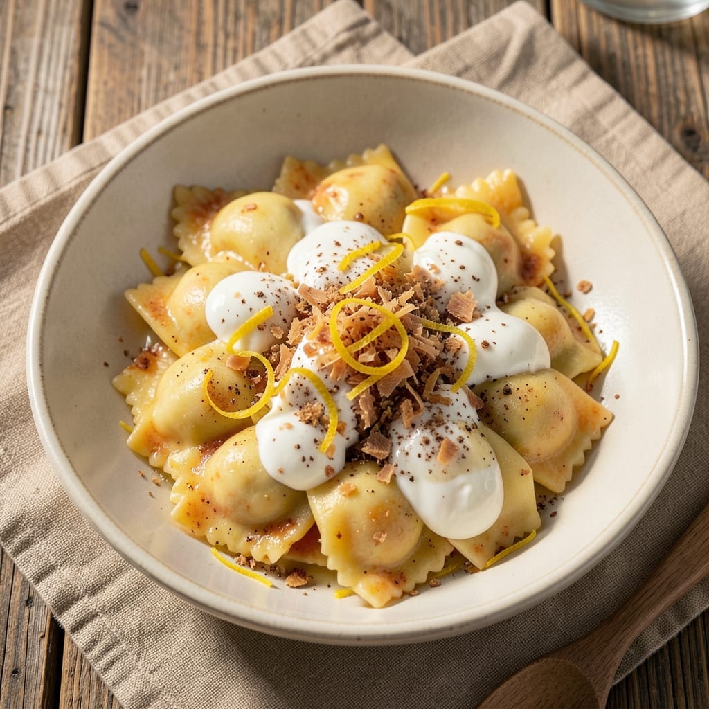 3 Cheese Ravioli Filling Recipe: Al Dente Pasta Hugged by Melty Emmental, Parmesan, and Fontina