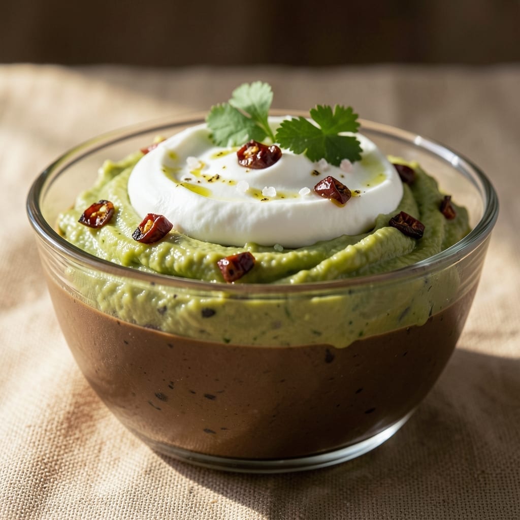3 Layer Bean Dip Recipe: Smoky Black Bean, Creamy Avocado, and Spicy Chipotle Layers