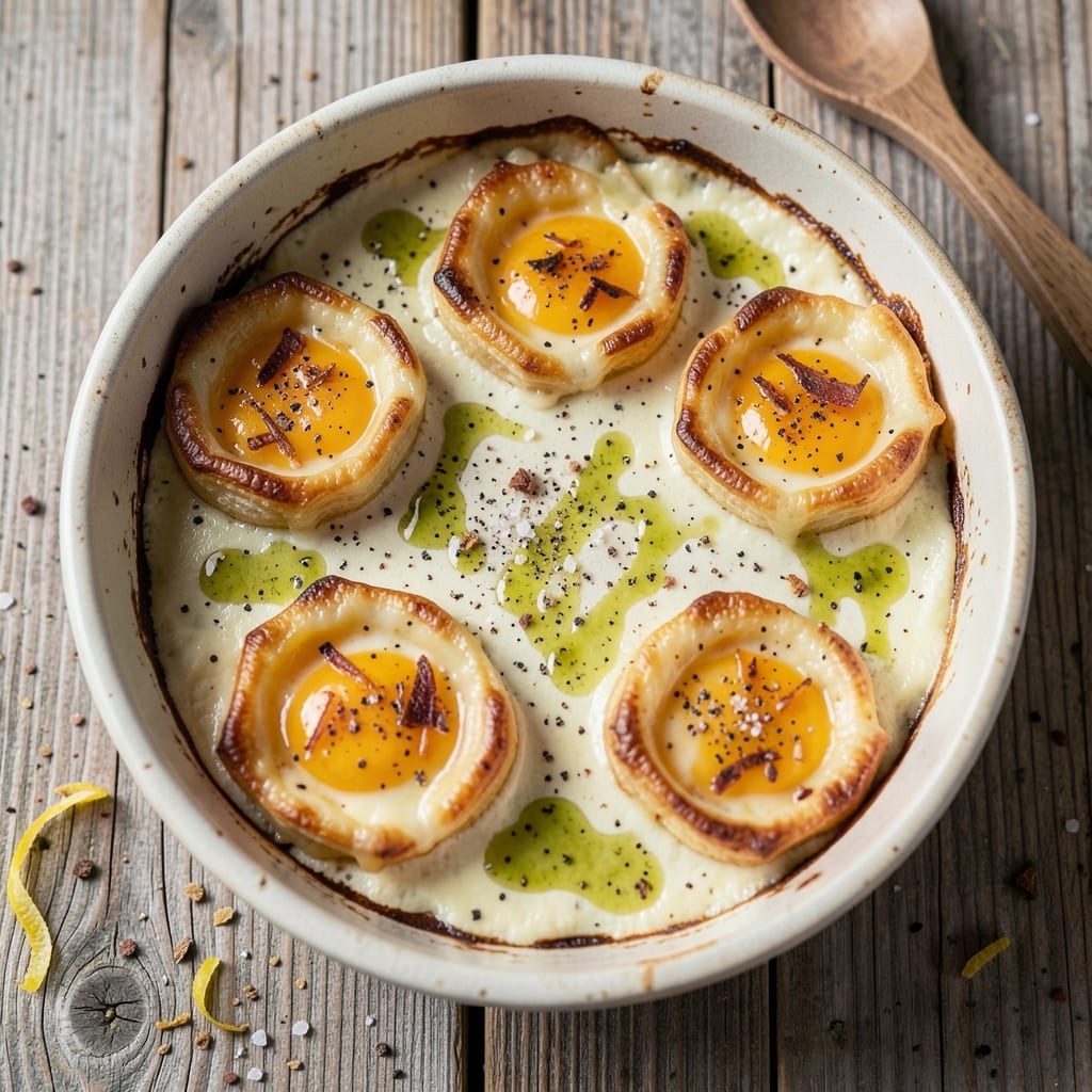 3-Ingredient Baked Breakfast Recipe With Eggs: Crispy-Topped Yolk Magic in 20 Minutes