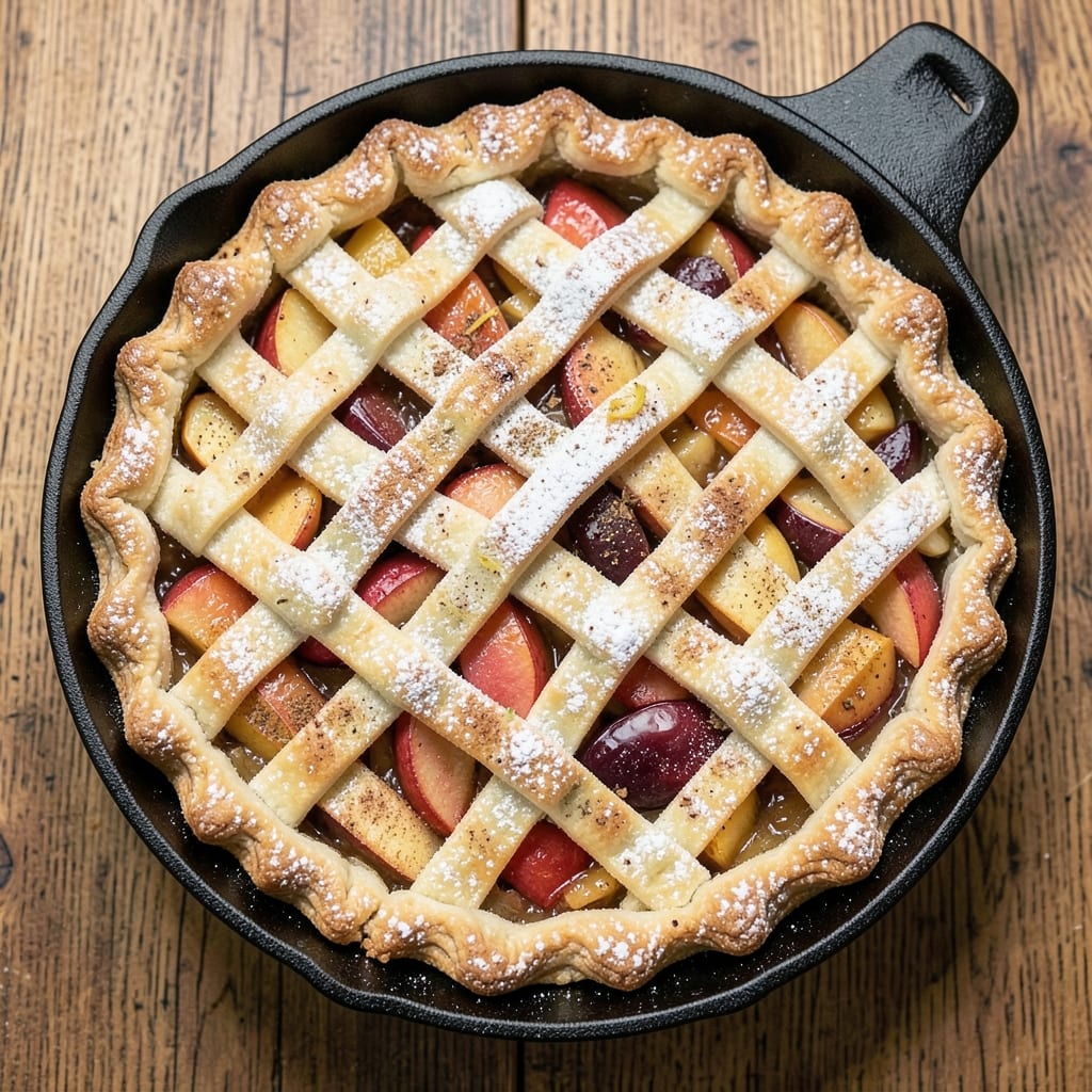12-Inch Cast Iron Skillet Apple Pie Recipe: Crispy Lattice Crust in One Pan