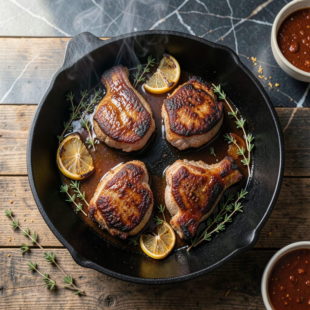 BBQ Bone-In Pork Chops Recipe: Smoky Grill-Marked Succulence