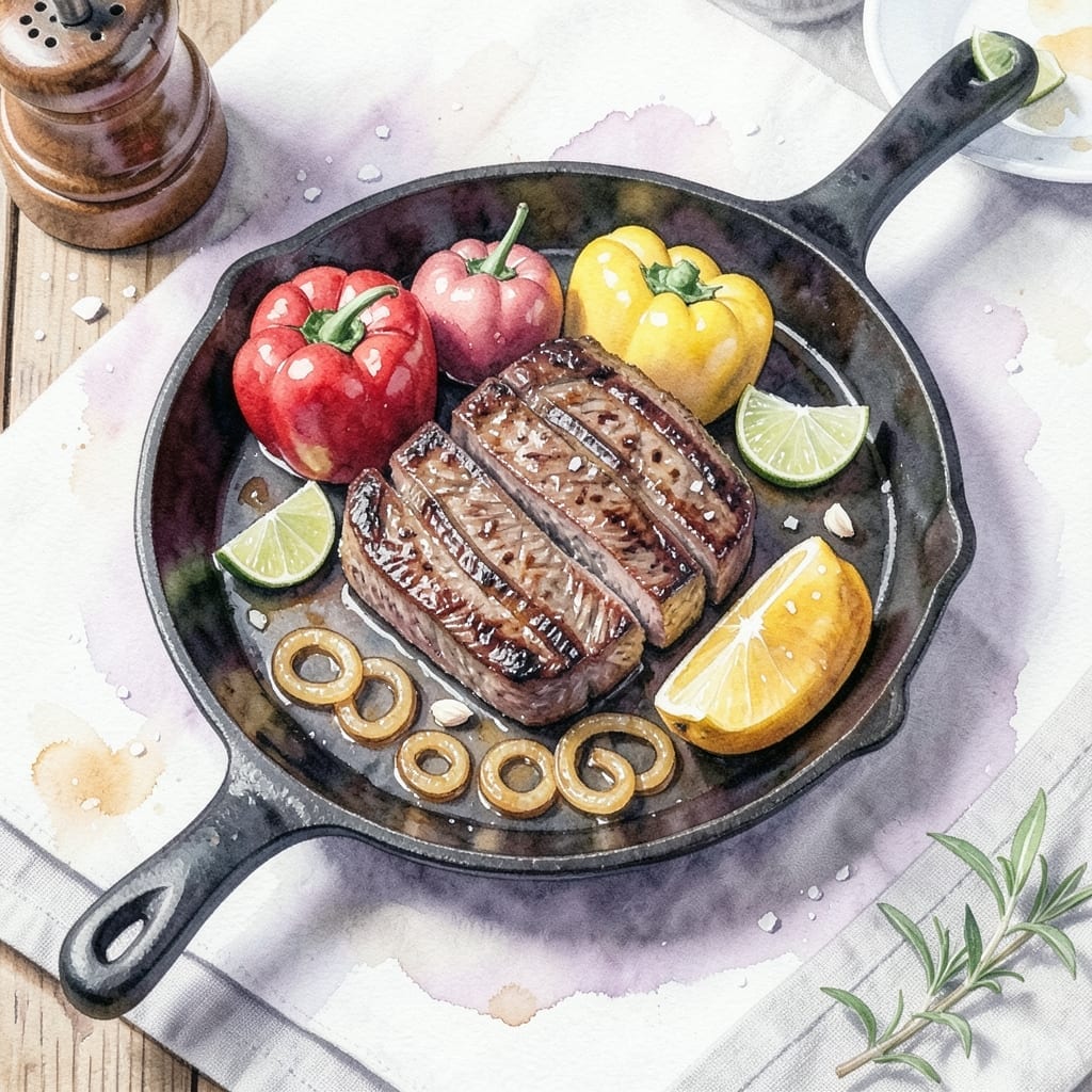 Steak Fajita Recipe on the Grill: Smoky Charred Strips with Peppers