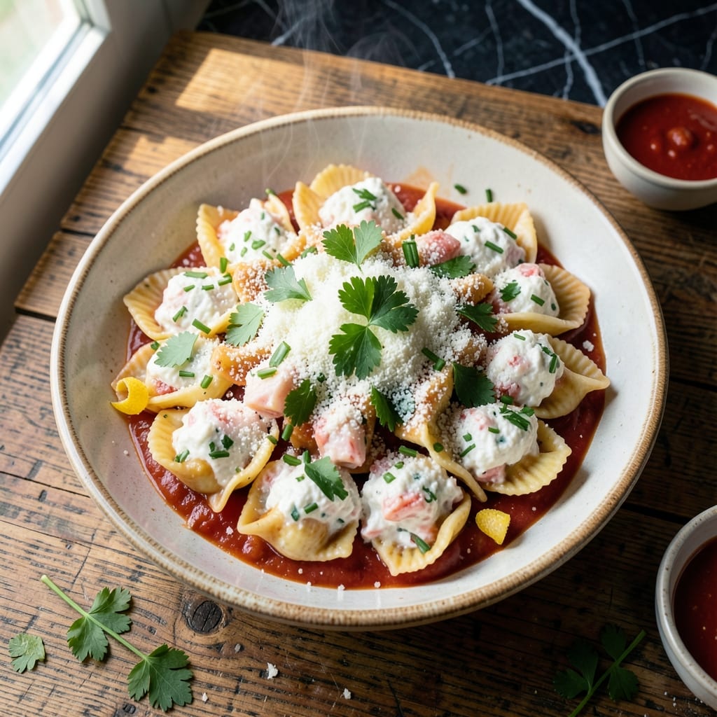 Crab Stuffed Shells Recipe: Jumbo Pasta With Creamy Seafood Filling