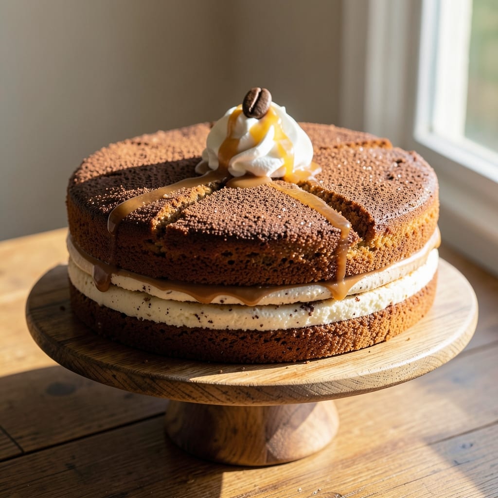 1 Egg Coffee Cake Recipe: Moist Layers and Vanilla Frosting Rivers