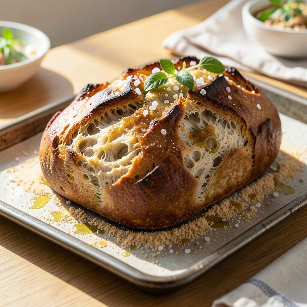 4-Ingredient Sourdough Discard Bread Recipe: Crusty Crumb With Zero-Knead Ease
