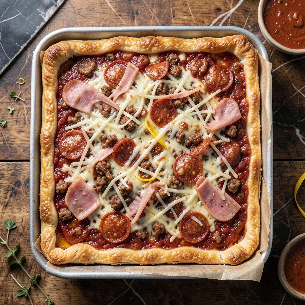 3 Meat Pizza Casserole Recipe: One-Pan Meaty Comfort in 30 Minutes