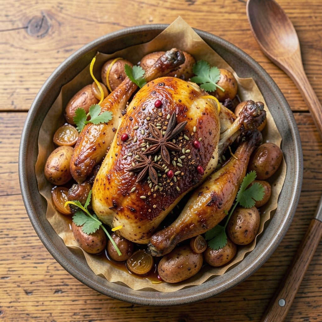 5-Spice Roast Chicken Recipe: Fragrant Whole Roasted With Crispy Skin