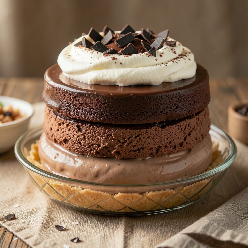 5 Layer Chocolate Pie Recipe: Fondant-Crowned Luxury in One Tin