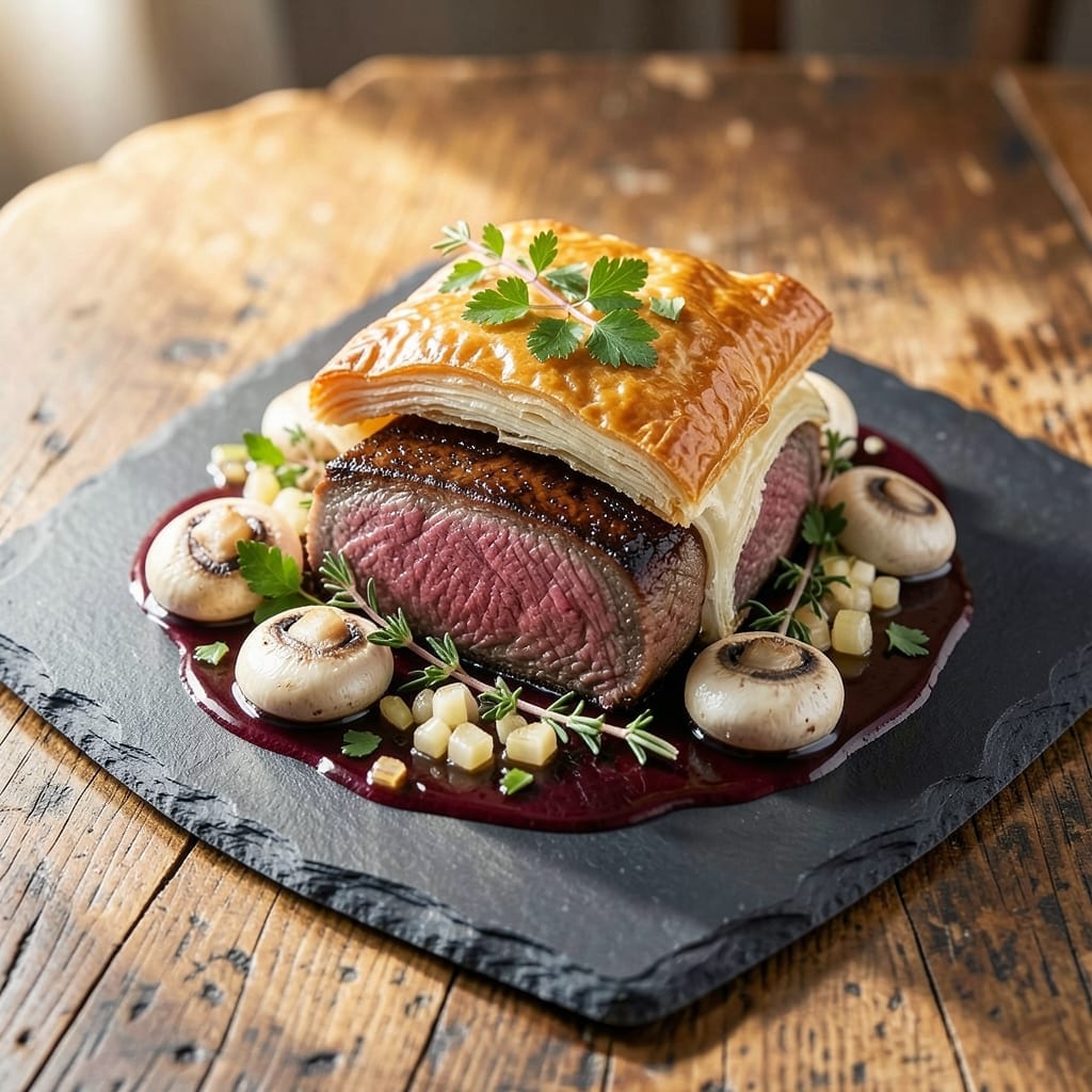 5 Pound Beef Wellington Recipe: Puff Pastry Crown Over Juicy Blue Ribeye