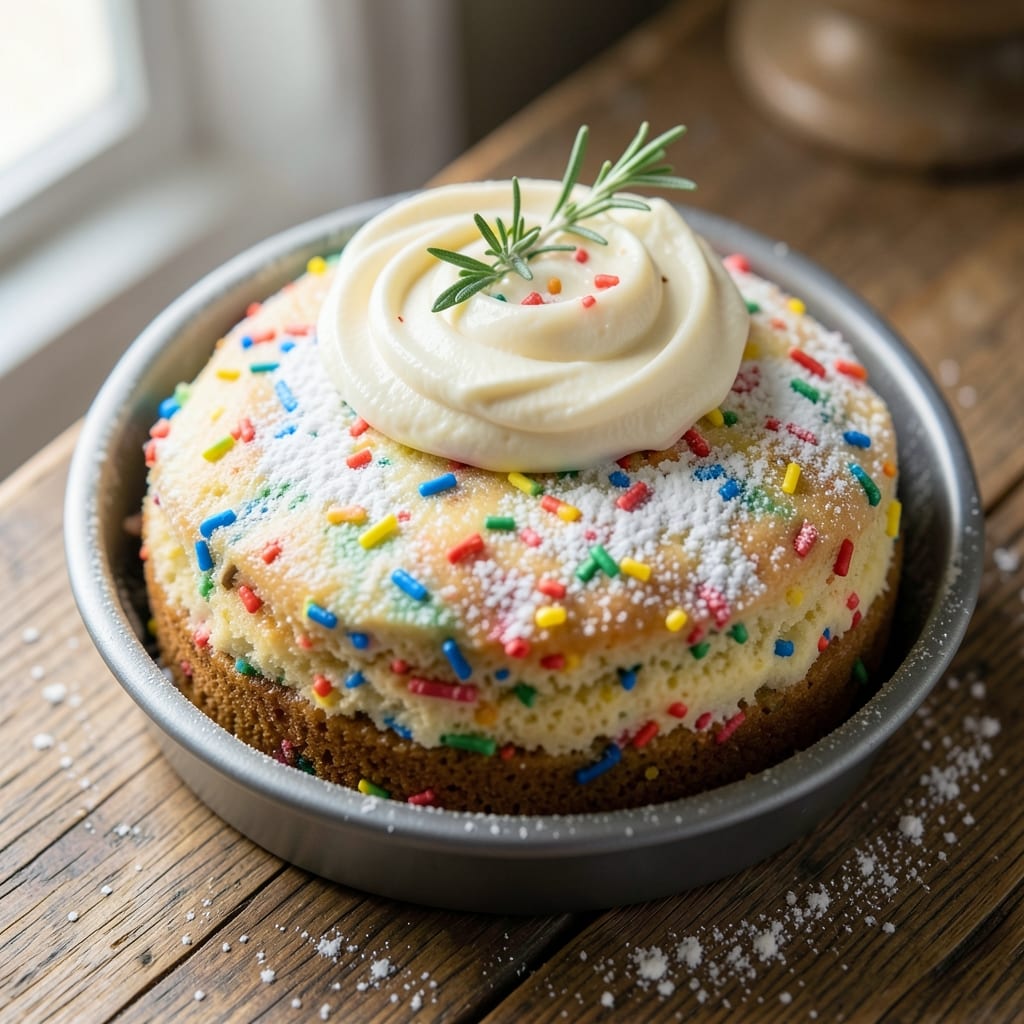 4-Inch Funfetti Cake Recipe: Swirled Rainbow Magic in One Tin