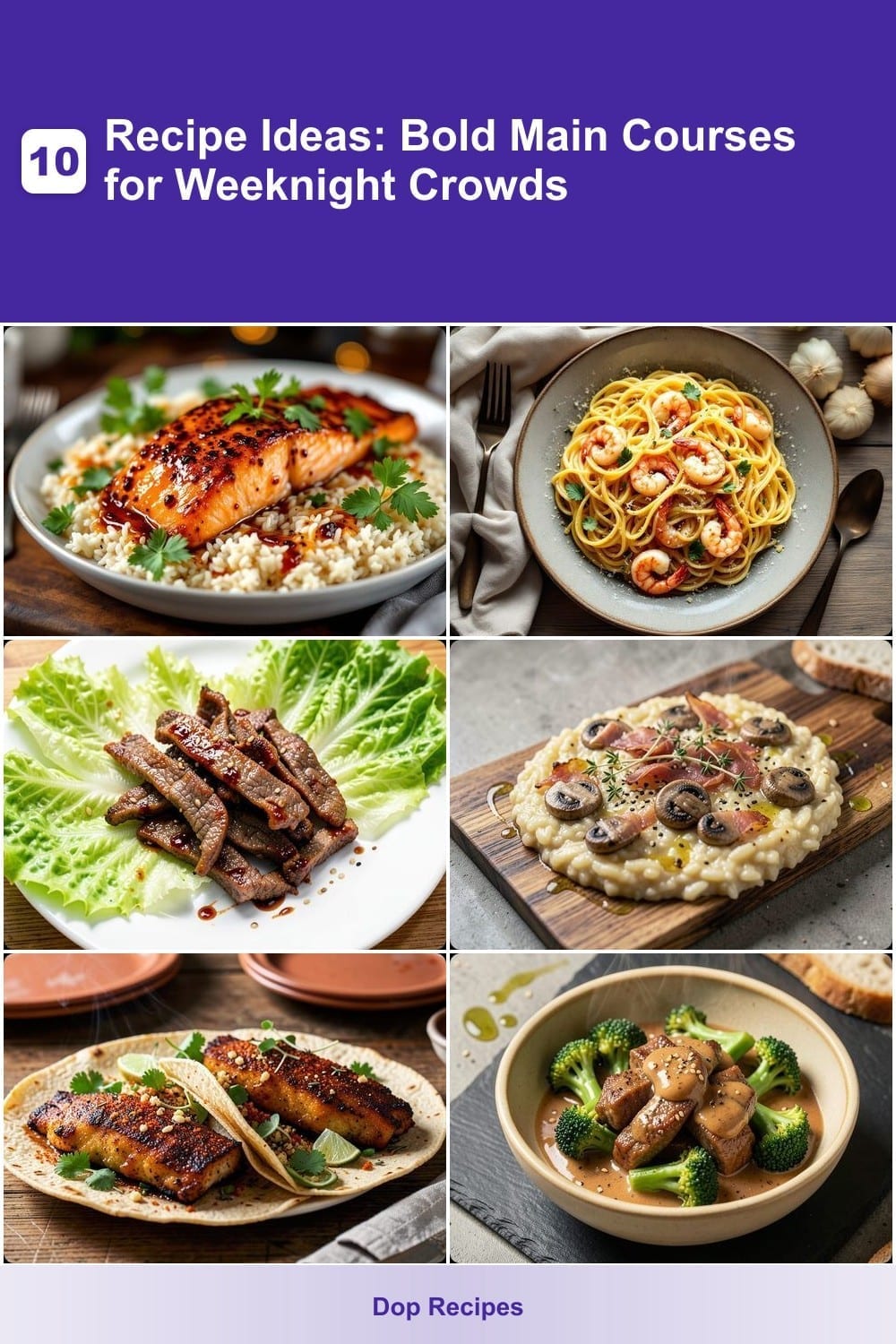 Main Course Dinner Set 10 Recipe Ideas: Bold Main Courses for Weeknight Crowds