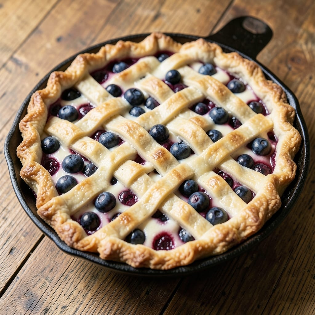2 Crust Blueberry Pie Recipe: Buttery Lattice Over Bursting Berries